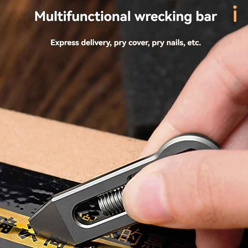 Titanium Alloy Hexagon Wrench Mini Pry Bar Bottle Opener Keychain Tool Combination Outdoor Camp Hike Gear-ABLL view 4