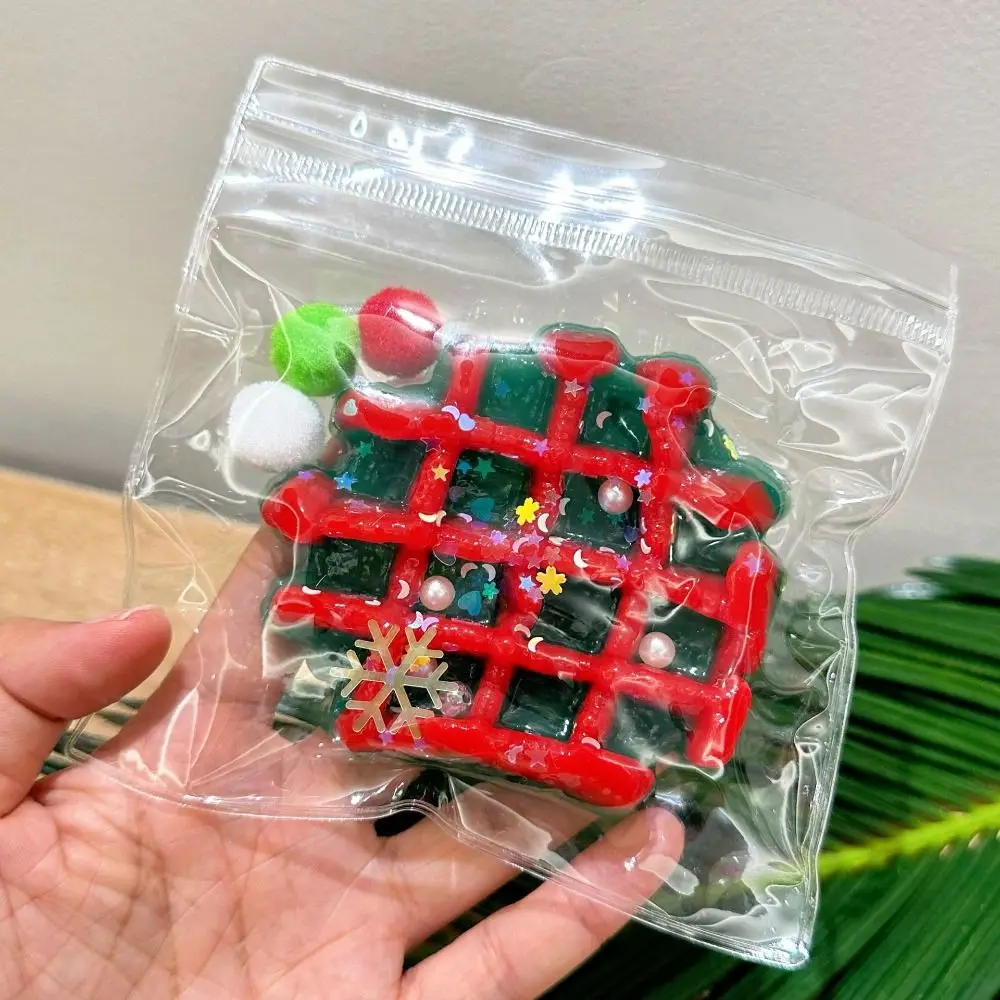 العجن عيد الميلاد القط باو ضغط اللعب انتعاش بطيء سيليكون الكرتون القط مخلب لعبة اليدوية الملونة القط باو قرصة لعبة الأطفال