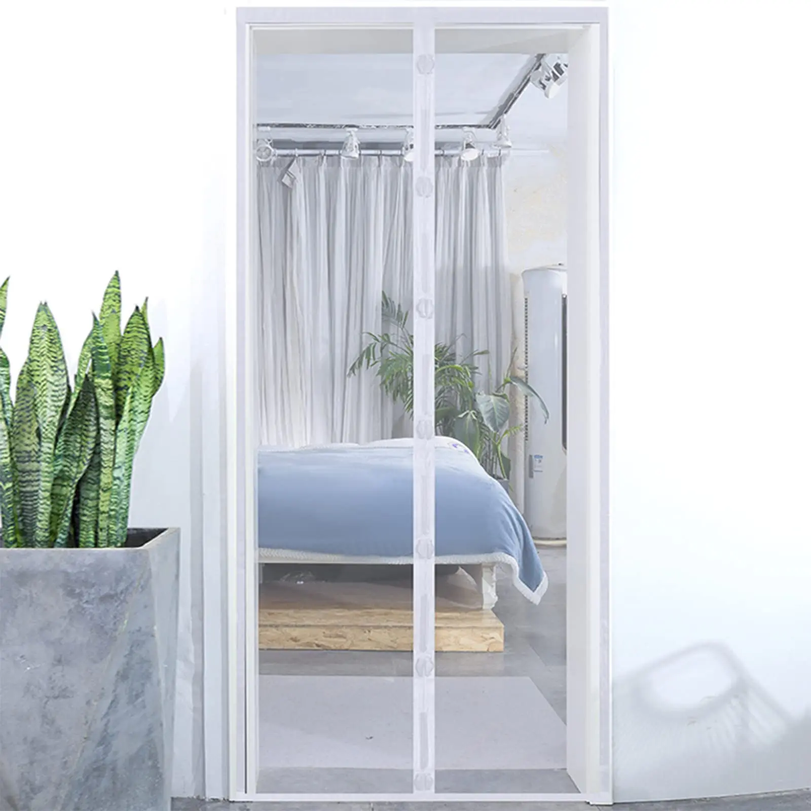 Anti-Mosquito Doors Mesh Curtain Automatic Closing Magnetic Insect Fly Partition Screen Easy Installation Home Ventilation Decor