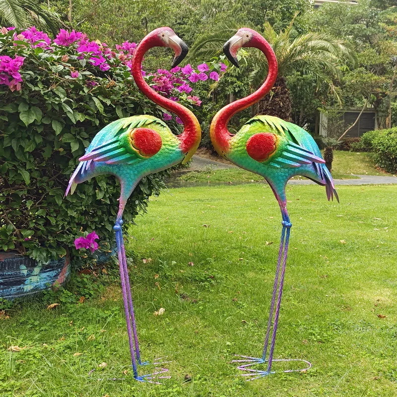 

Outdoor Wrought Iron Flamingo Ornaments, Garden Courtyards, Hotels, Simulated Sculptures, Amusement Park Decorations, Props,