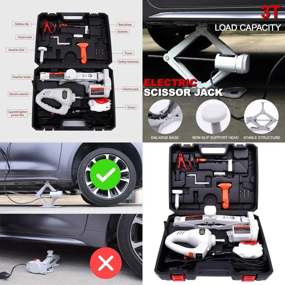 

Электрический автомобильный домкрат 12В с грузоподъемностью 3 тонны, ножничный подъемник для замены шин и экстренных ситуаций