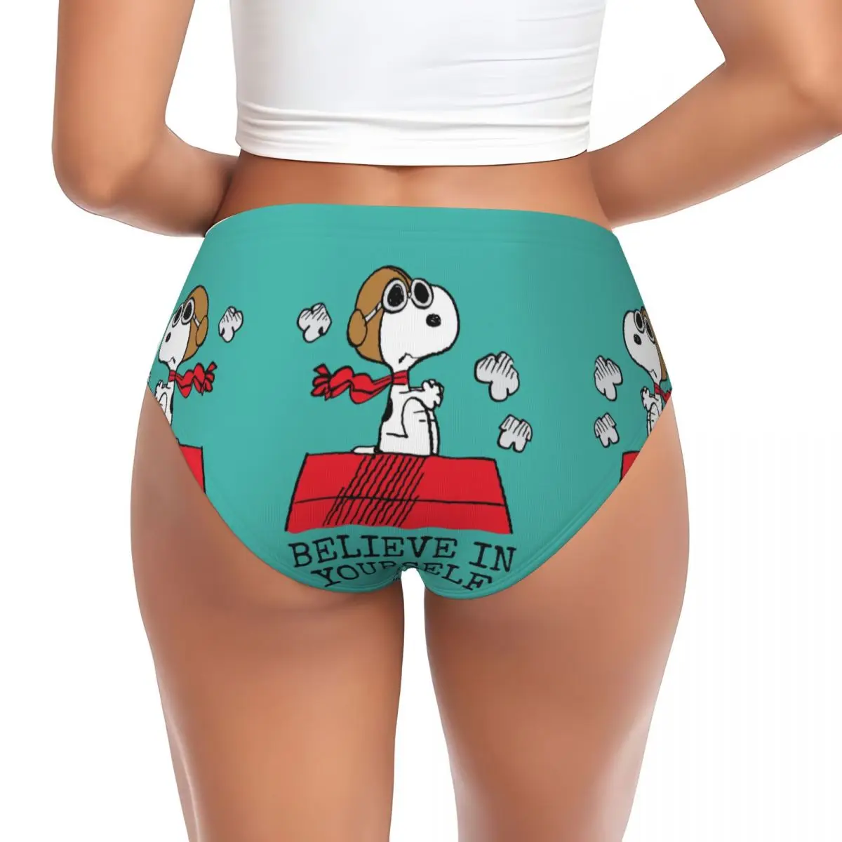 Personalizzato S-Snoopyes The Flying Ace Slip Intimo Donna Comode mutandine elasticizzate per cani
