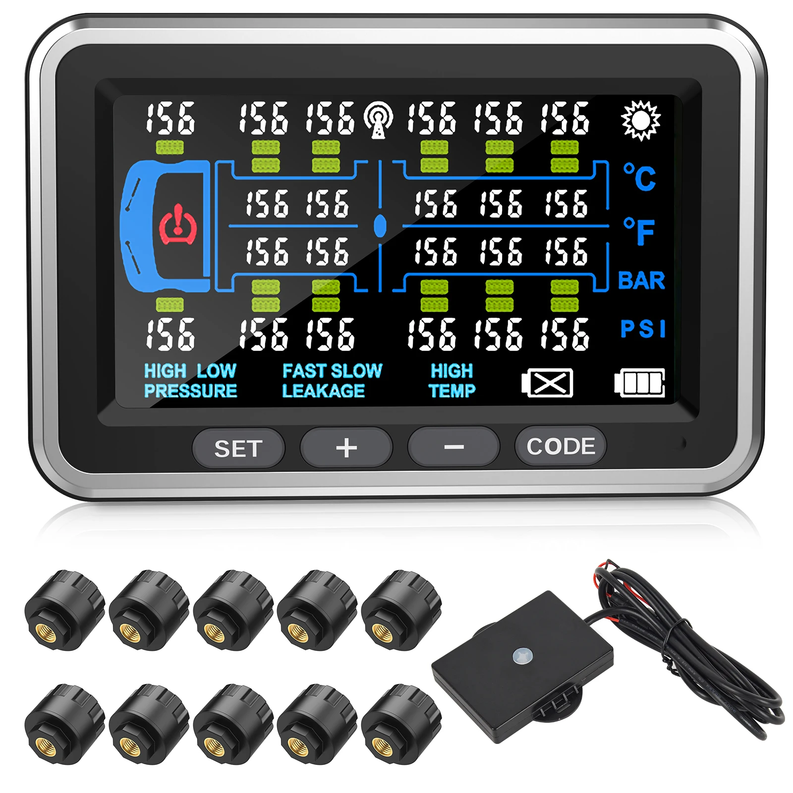 Tire Pressure Monitoring System – Up to 22 Tires 4.3