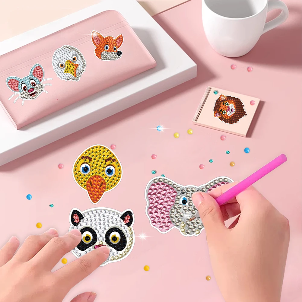 Handmade Children Sticker Toy DIY Diamond Painting Kits Creative Cartoon Diamond Painting Stickers Kits for Kids Adult Beginners