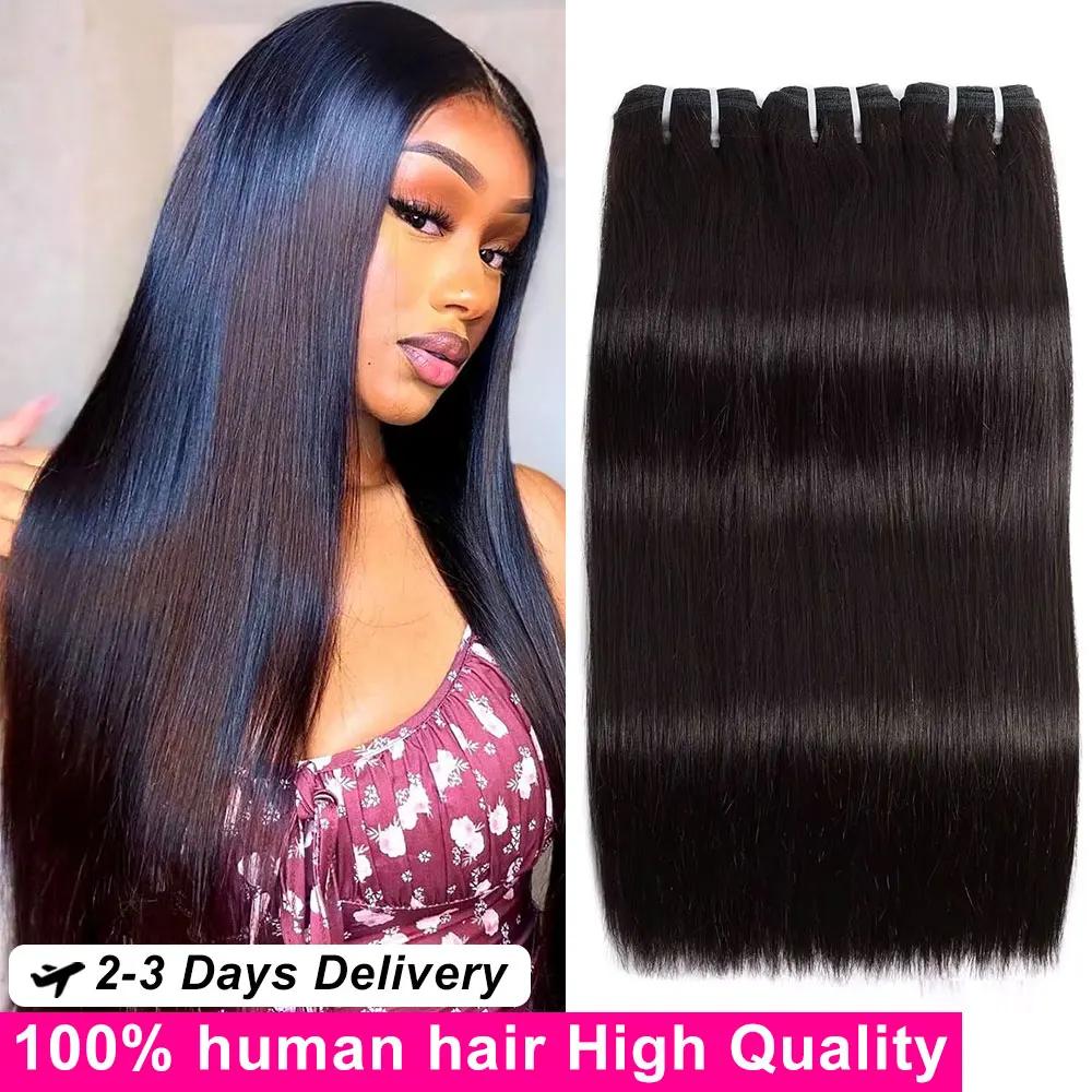 100% Quality 30 34 Inch Straight Bundles Human Hair Brazilian 16A Real Remy Weave Raw Hair Unprocessed Human Hair Bundles Extensions