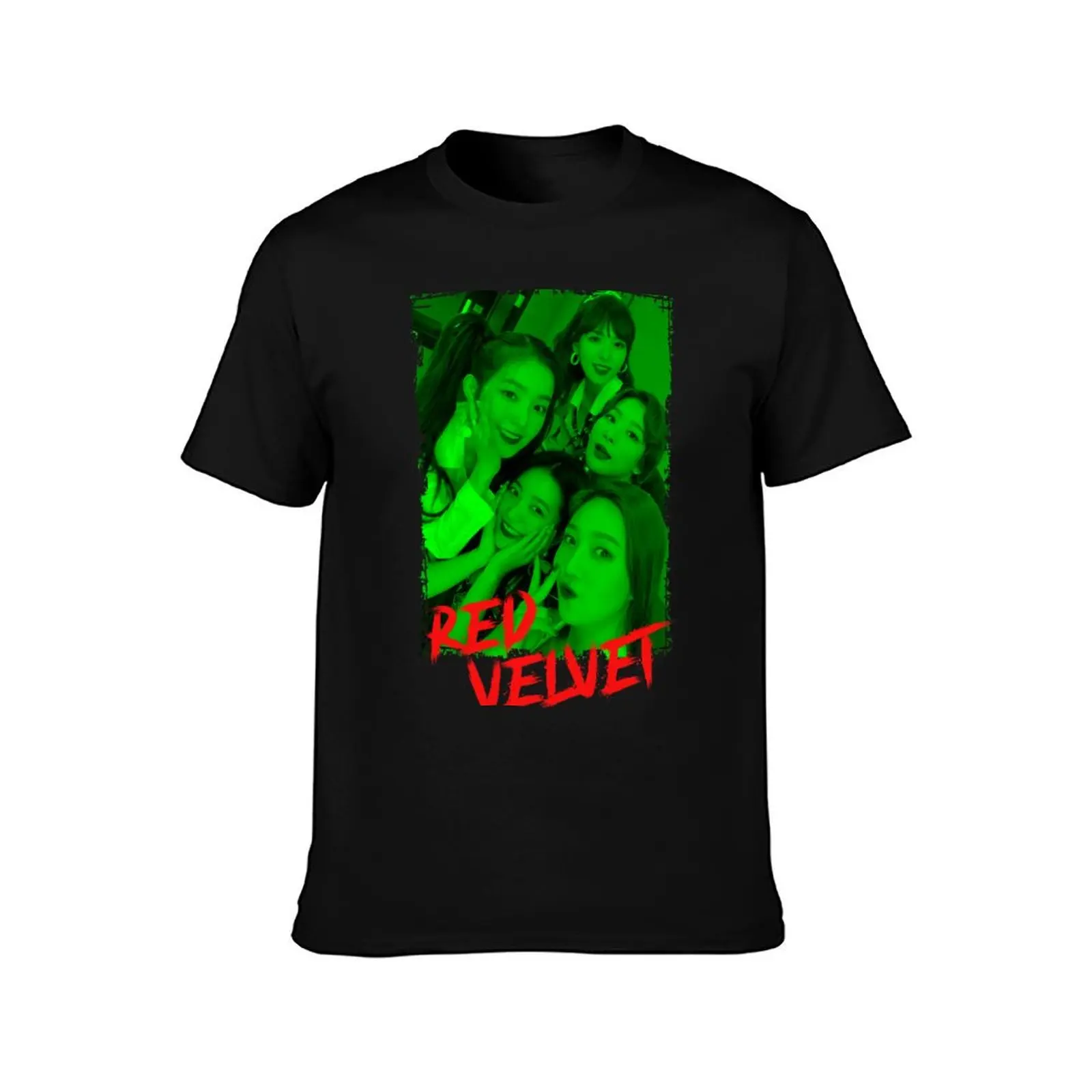 Red Velvet Kpop Group Members Green Korean Kpop RGB Color Design T-Shirt vintage hippie clothes black t shirts for men