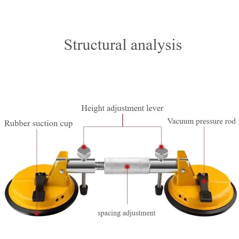 Floor Gap Fixer, Ceramic Tile Suction Cup Tool, Tabletop Tension Level Equipment Suction Cup, Heavy Duty Double Suction Cup