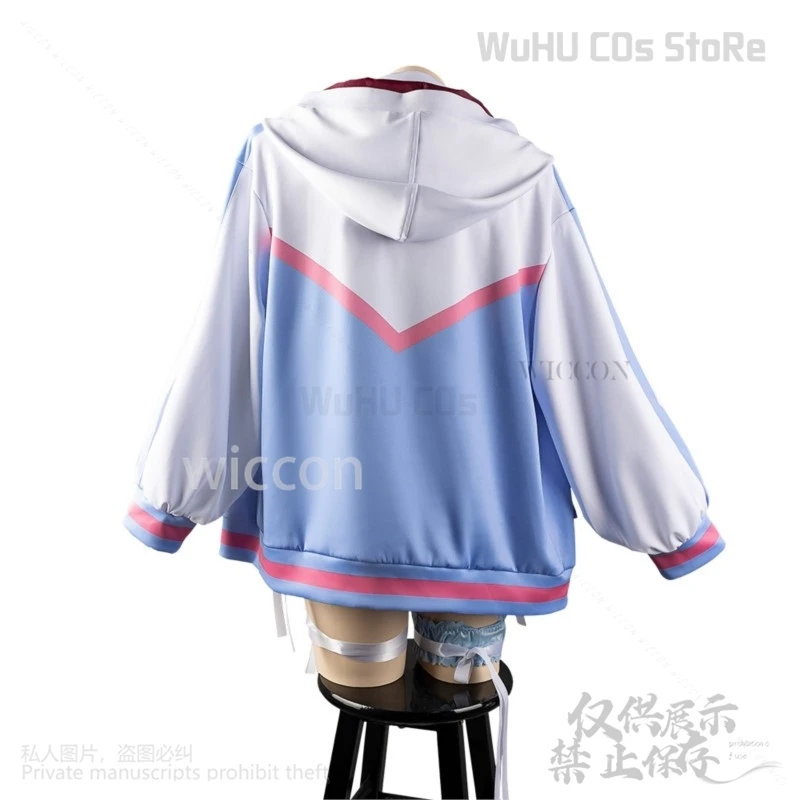 أنيمي الظاهري YouTuber تأثيري Usada Pekora زي Hololive معطف ملابس السباحة بيكيني شعر مستعار أرنب سماعات مثير Kawaii دعوى مخصصة