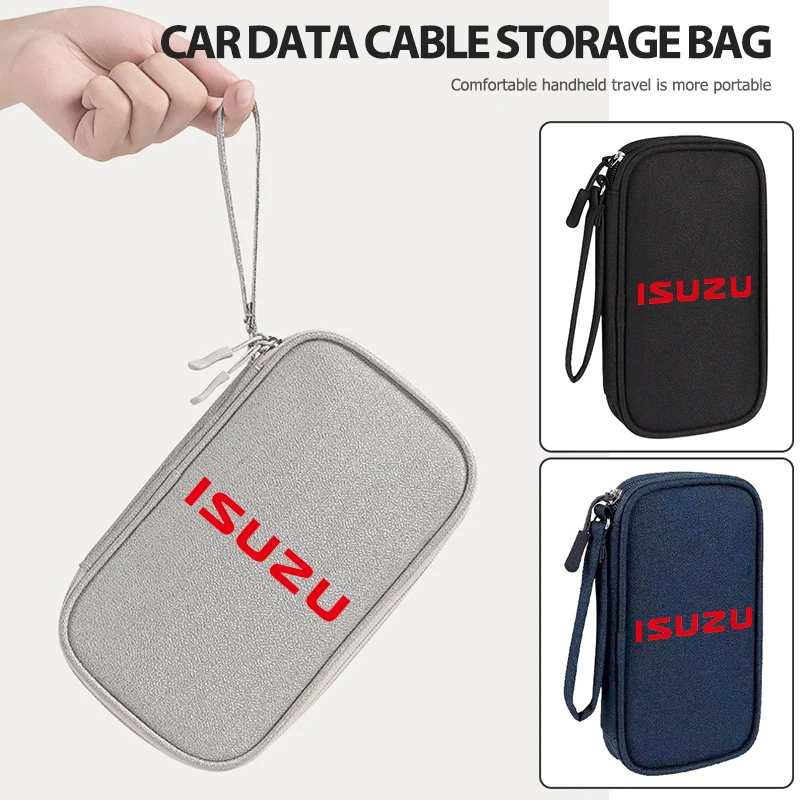 Bolsa Oxford multifunción para almacenamiento de línea de datos de teléfono de viaje de coche para Isuzu D-MAX D MAX Dmax I II WFR VAN NFR ATV TROOPER 4X4 WFR VAN