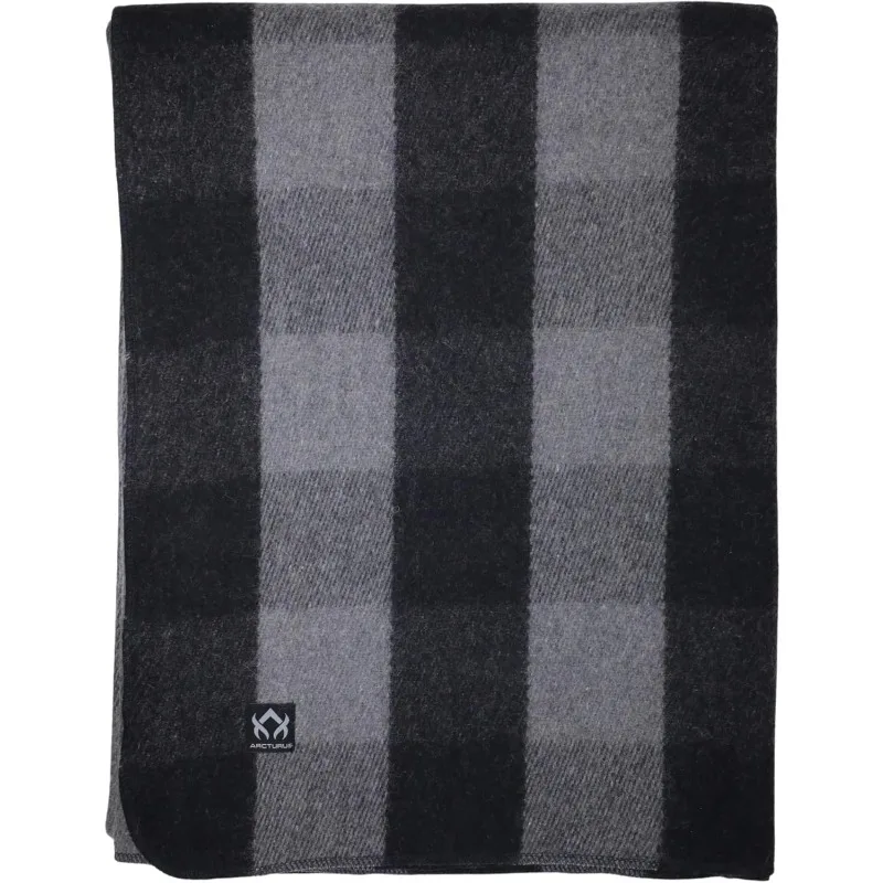 Plaid Wool Blankets - 4.5lbs Warm, Heavy, Washable, Large | Great for Camping, Outdoors, Sporting Events