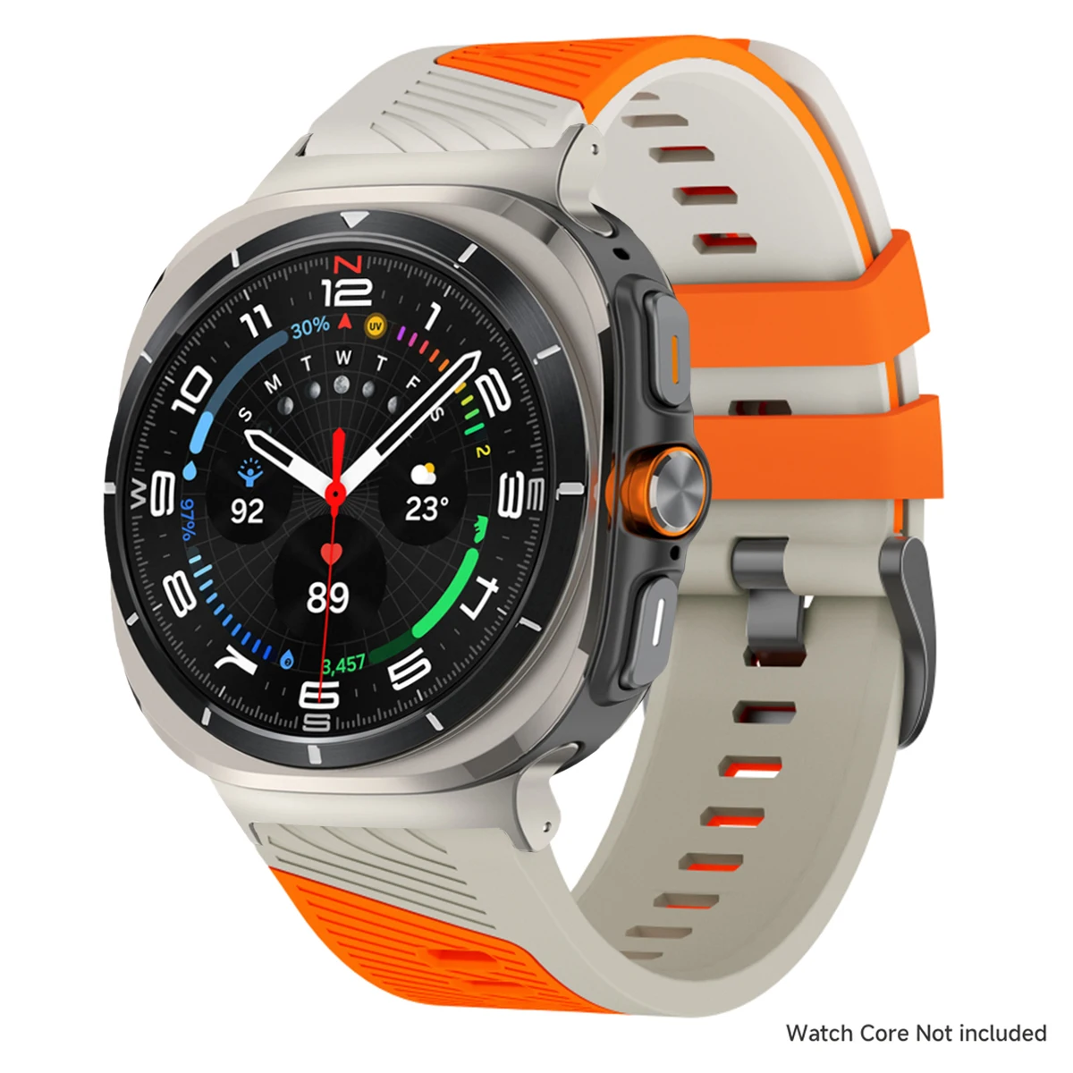Zweifarbiges Sport-Silikonarmband für Samsung Galaxy Watch Ultra 2 47mm Verstellbares Band Armband für Galaxy Watch Ultra 2025/2024 – Detail 18