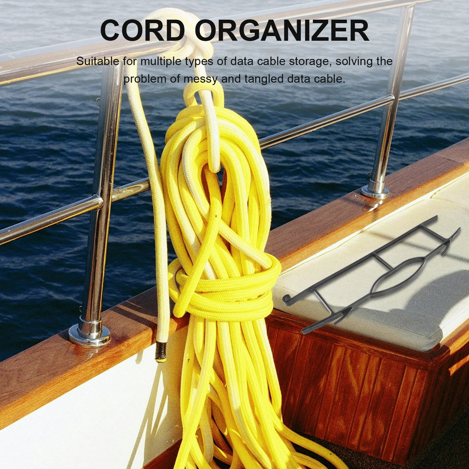 

4Pcs Cord Organizer Kitchen Appliance Cord Winder Durable PP Material Cable Management Holder for Power Cords Home Desk