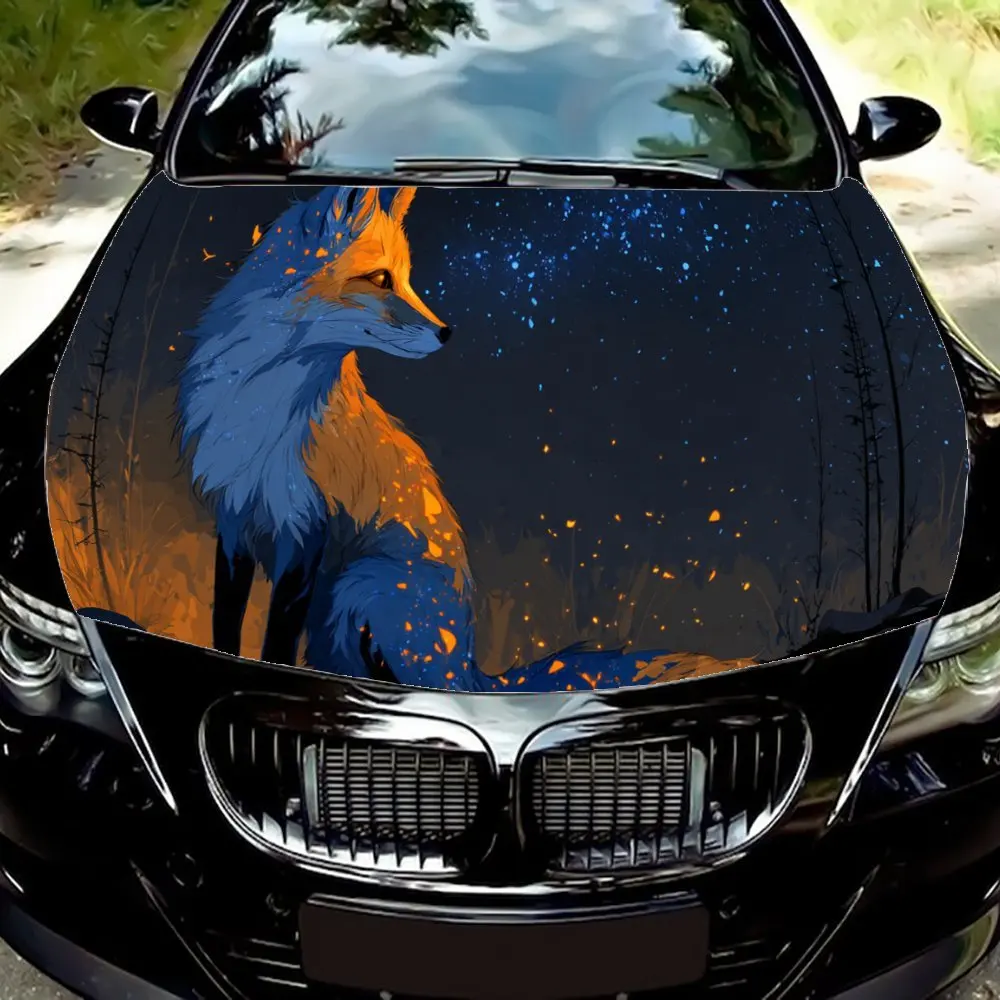 

Таинственные наклейки на капот автомобиля Starry Fox, водонепроницаемые самоклеящиеся, устойчивые к царапинам, легко приклеиваемые, прочные автомобильные наклейки из ПВХ, c