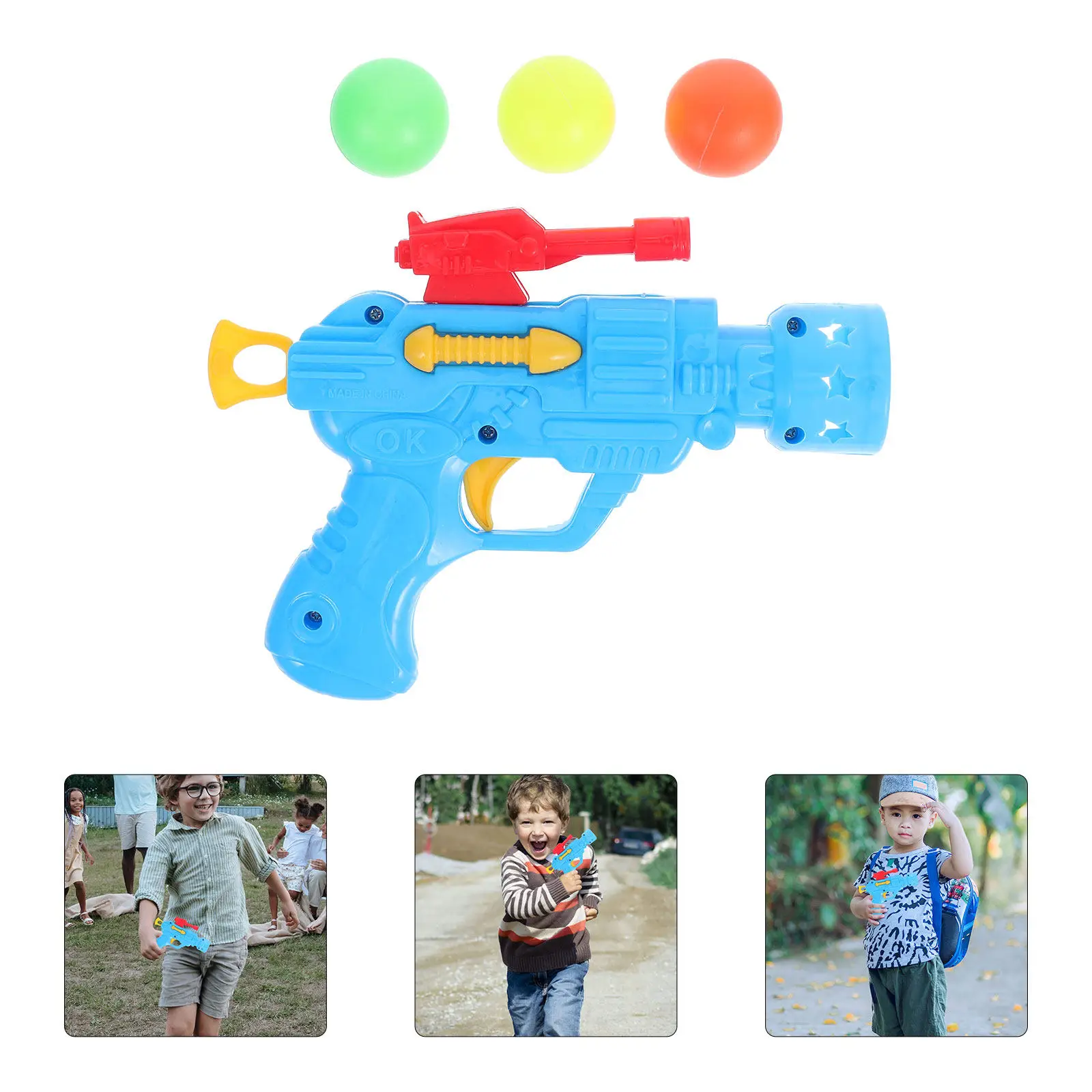 

Pong Ball Kids Funny Creative Novelty Random Color Elastic Table Tennis Ball Children Game Pong Toy