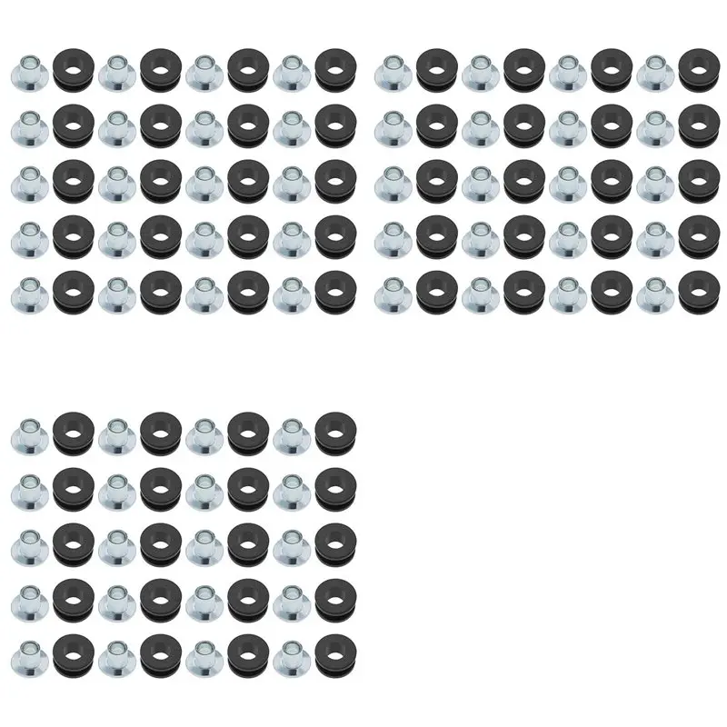 Firmly 60Pcs Motorcycle Rubber Grommets Kits Motorcycle Windshield Bolts For Honda Kawasaki Fairings Rubber
