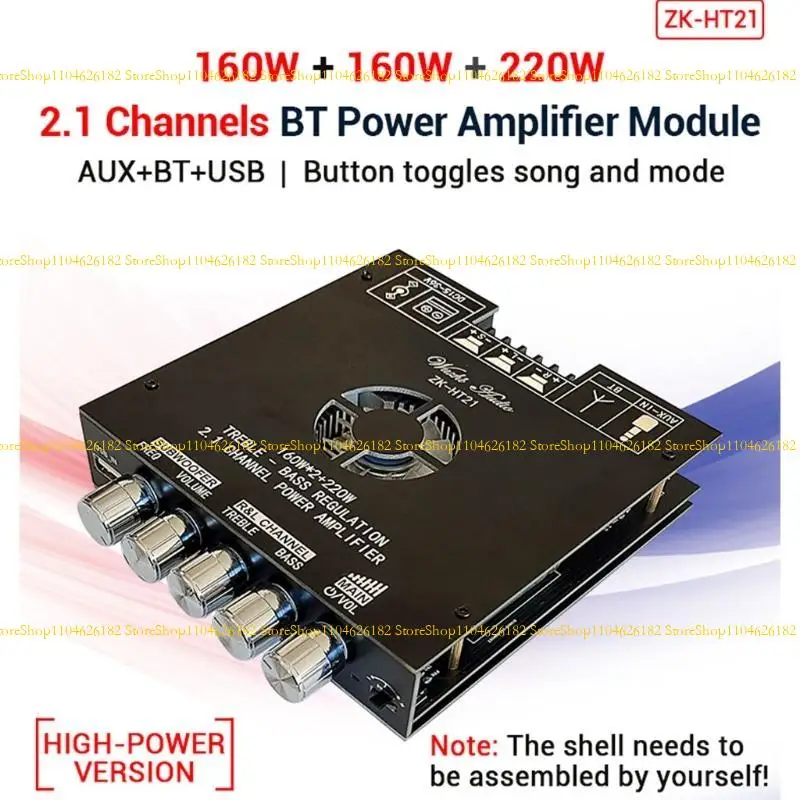 

Q2Q4 Amplifier Module Bass&Treble Control Digital Power Amplifier Dual Channel