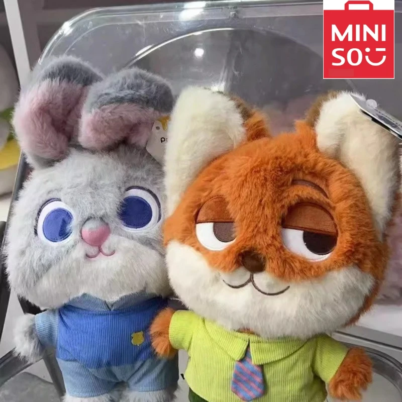 

MINISO Zootopia Soft Plush Judy Doll Fox Nick Doll Plush Toys Girls Gifts Sloth Lightning Fox Nick Rabbit Plushie Q Version Doll