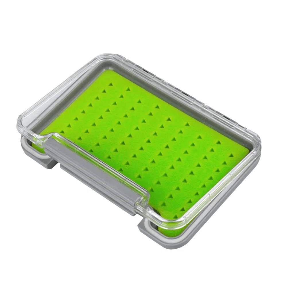 2PCS Durable Clear Lid Fly Fishing Box Super Slim Lightweight Fly Storage Case Waterproof Fly Box Outdoor Fishing