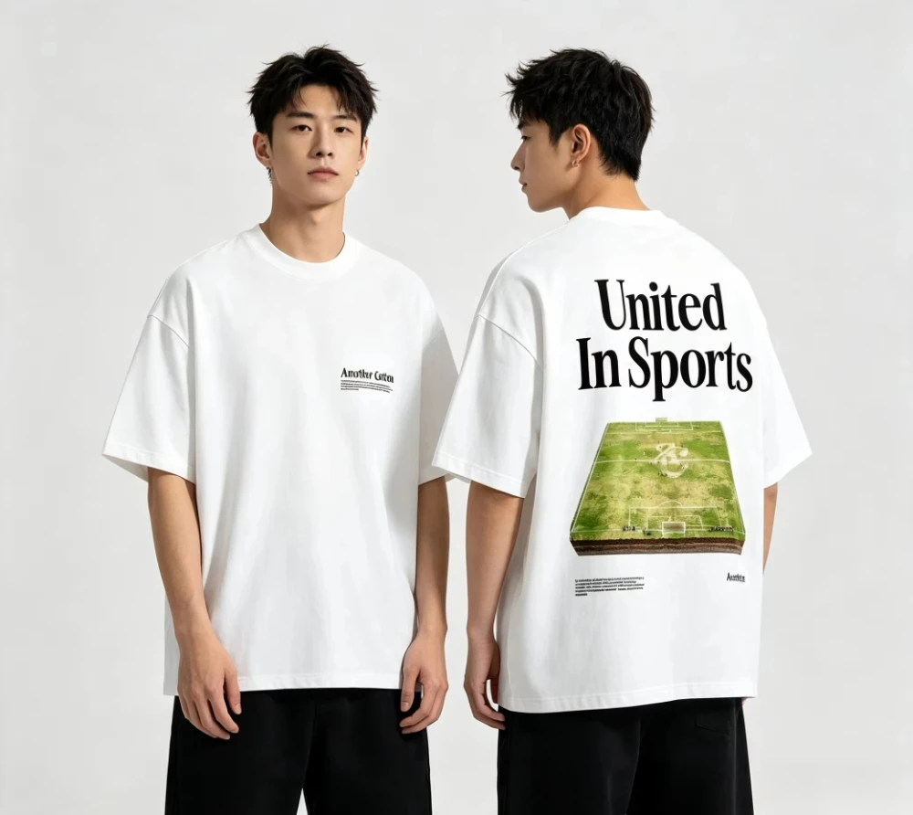 2026 Vintage Sports Text Graphic Oversized T-Shirt for Kids Adults Simple Letter Print Loose Casual Short Sleeve Crew Neck Tops