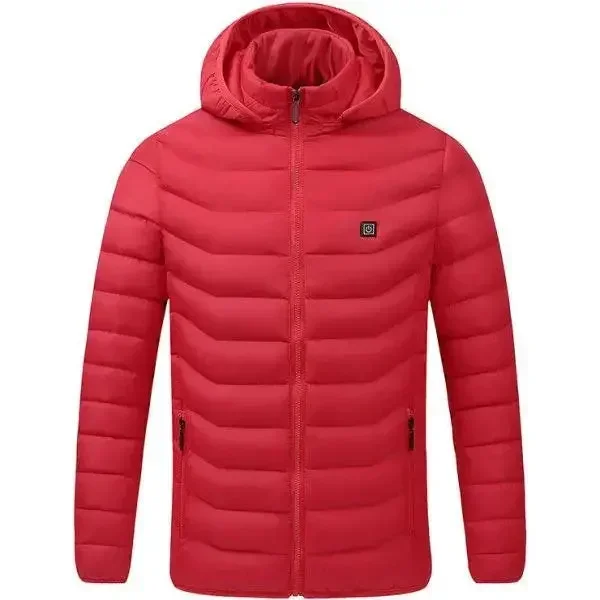 

2025 New Long Sleeves Heating Hooded Jackets Winter Thermal Clothing Men Heated Jackets Outdoor Coat