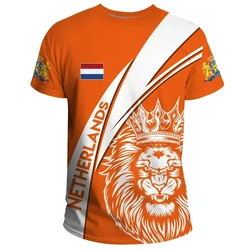 Dutch Team Shirt 2024 Football Jersey Netherlands Flag T Shirt Men 3D Printing Dutch T-Shirt Jersey Soccer Germany Dropshipper