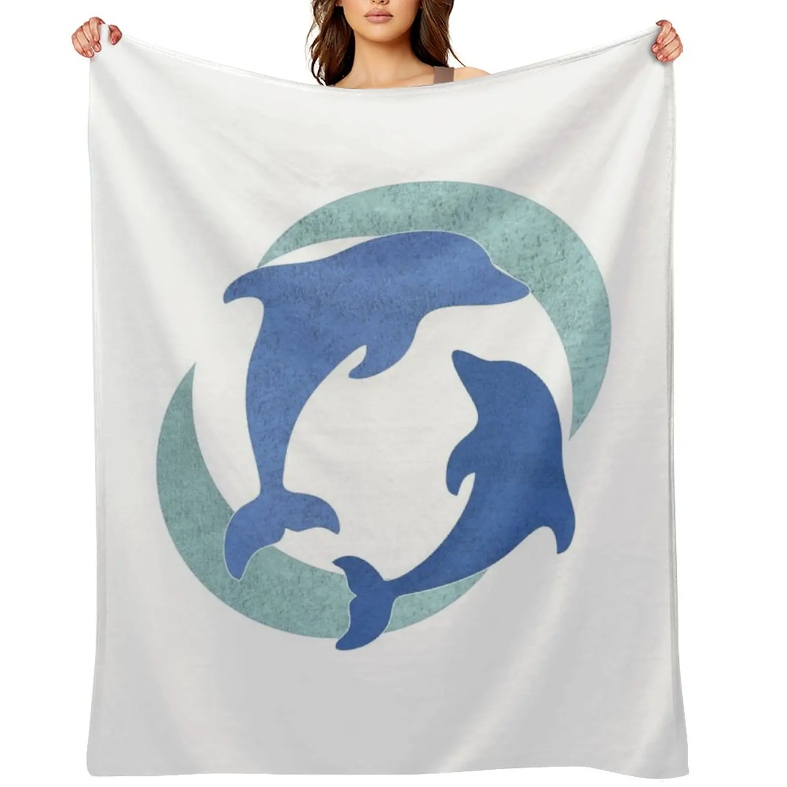 

Beautiful dolphins Throw Blanket Weighted Bed covers Thermals For Travel Luxury Brand Blankets