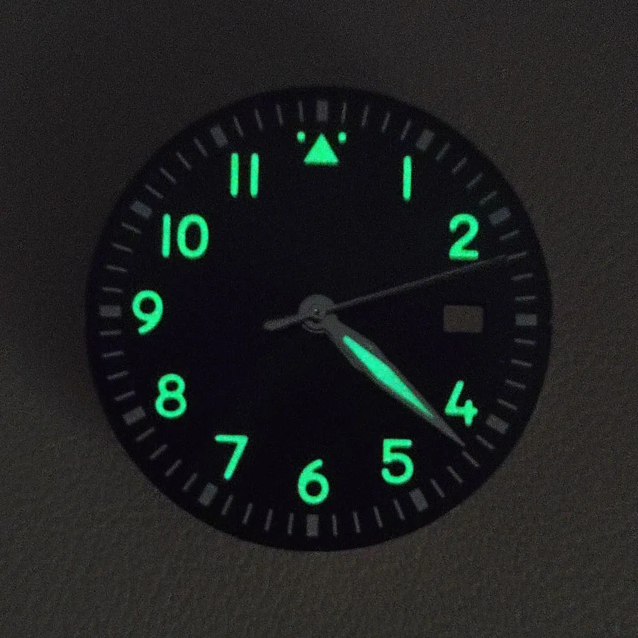 Relógio Sapphire em aço inoxidável masculino, movimento NH35, caixa 42mm, verde luminoso, montagem