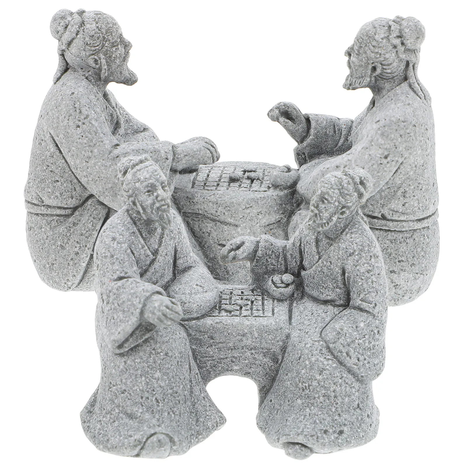 

2Pcs Stone Chess Table naments Realistic Home Decor Living Room Bedroom Office Mini Garden Micro Landscape Moss Plants