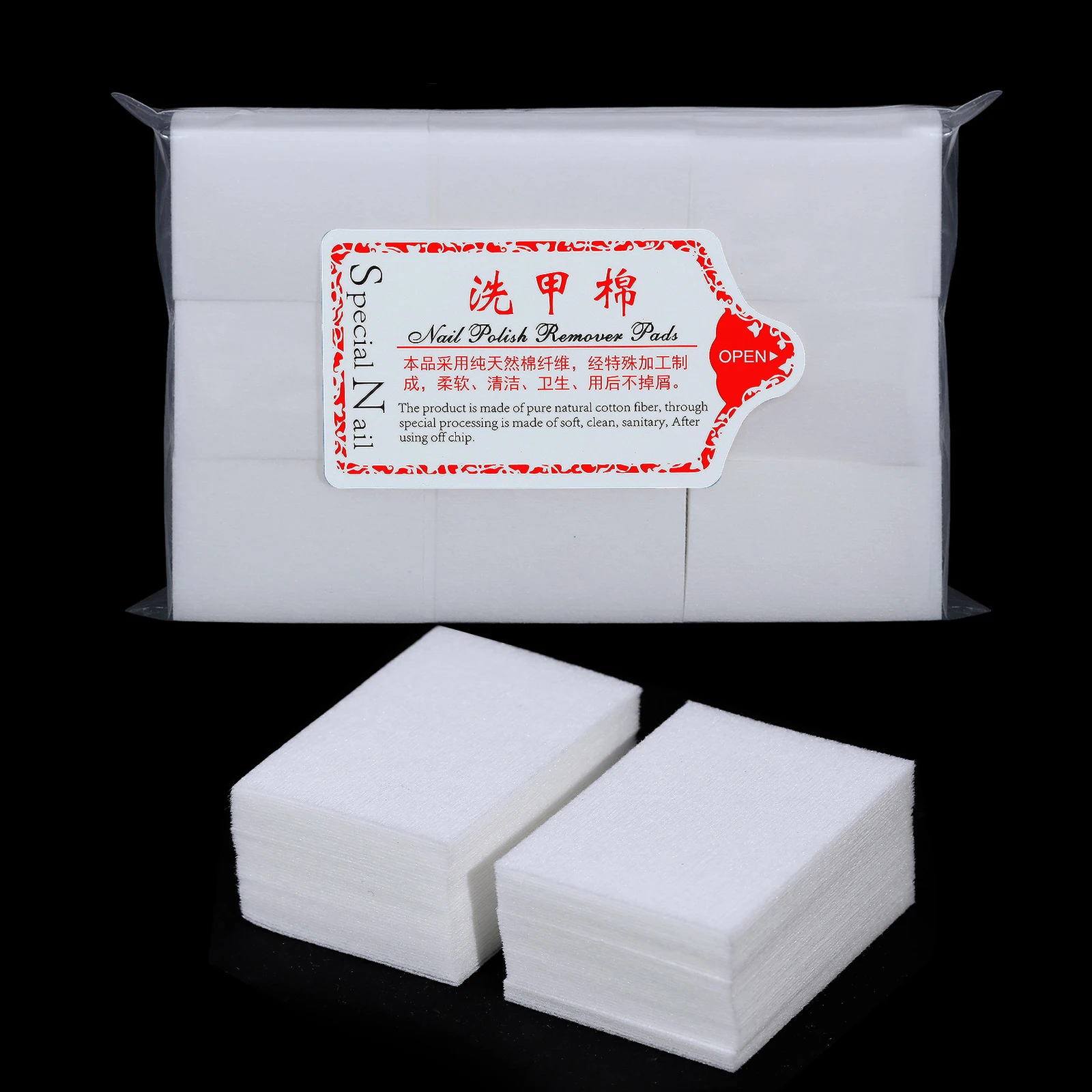 400-1000Pcs/pack Solid Durable Nail Tools Manicure Gel Nail Polish Remover Pads Lint-Free Wipes 100% Cotton Napkins Wraps