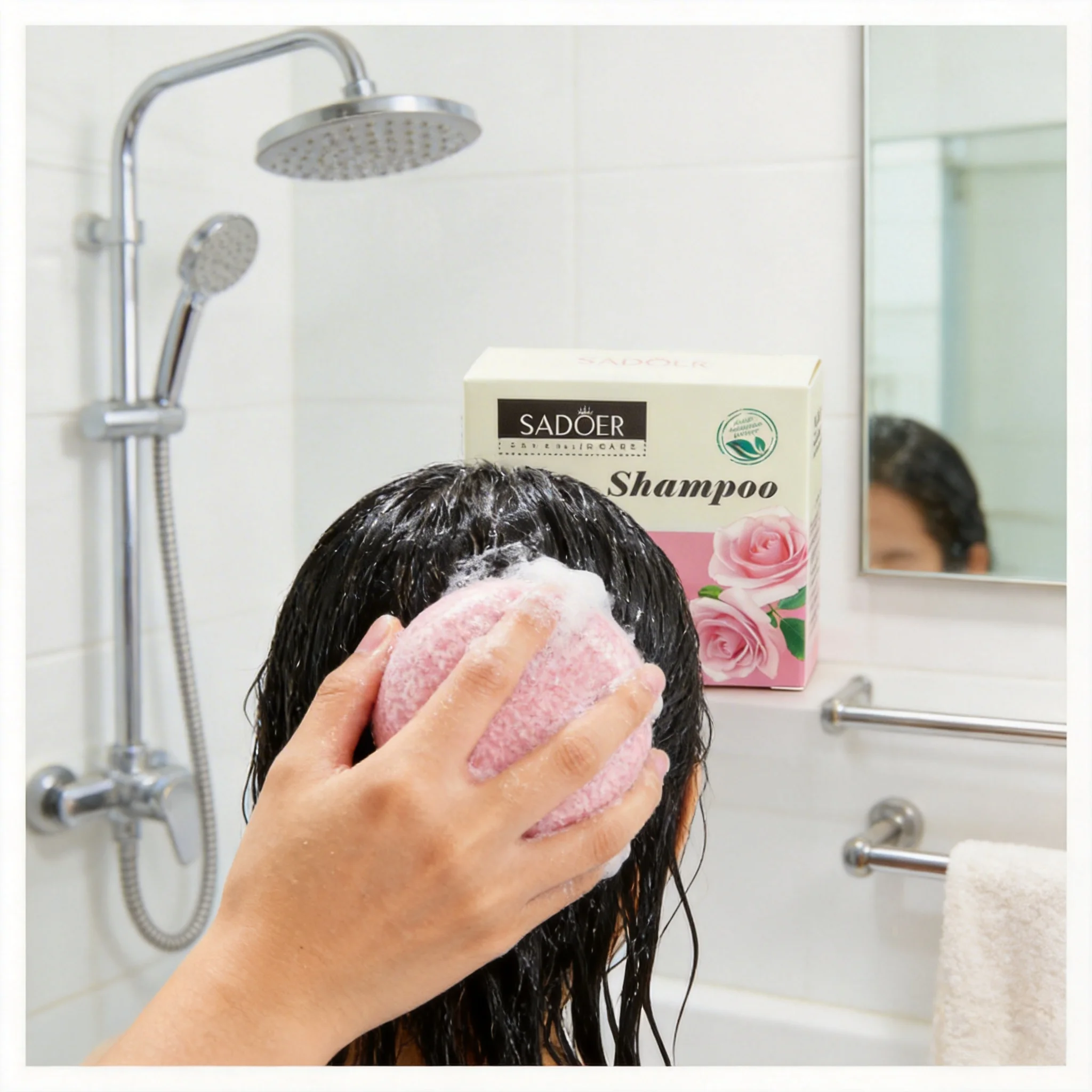 1/3PCS Rose Fragrance Shampoo Soap, Plant Essential Oil Soap