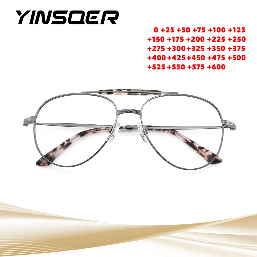 

Classic Aviator for Men Women Blue Light Blocking Reading Glasses Fashion Optical Prescription Eyeglasses Can Be Customisation