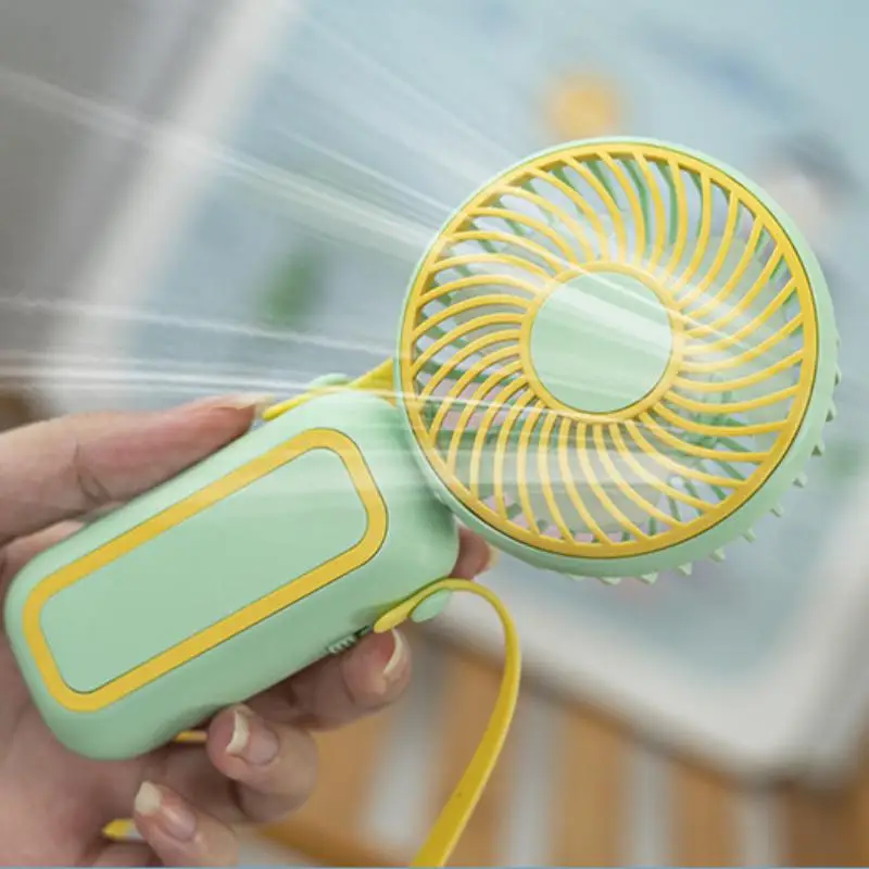 Portable Handheld Small Fan Summer Multifunctional Folding Neck Hanging Portable Desktop Fan Usb Charging Mute Fan Gift