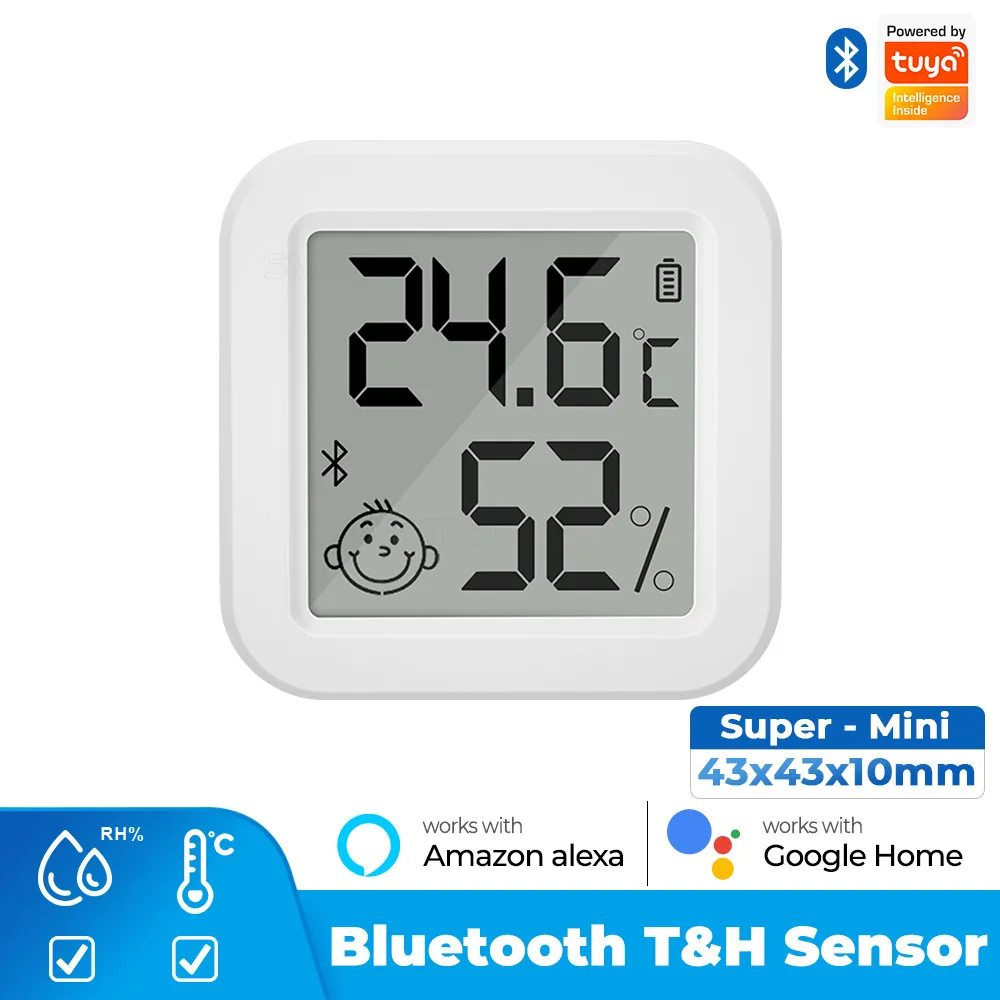 

ZK30 Newest Tuya Bluetooth Temperature Humidity Sensor LCD Thermometer Mini Smart Electric Hygrometer APP Remote Control Home