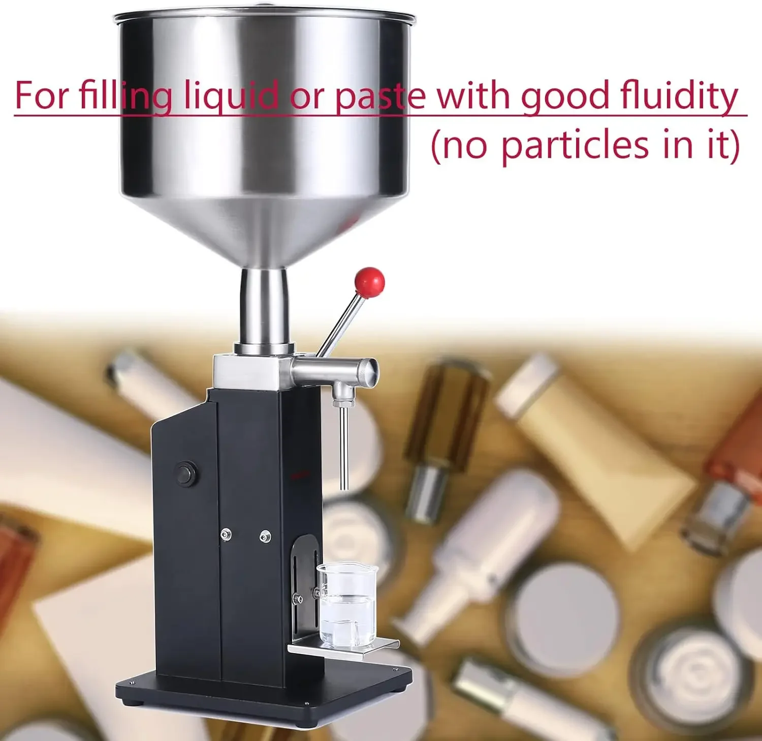 Paste Liquid Filling Machine Bottle Filler Machine 5-50ml Bottle Filling Machine Stainless Steel (With metering function) A03 Pr