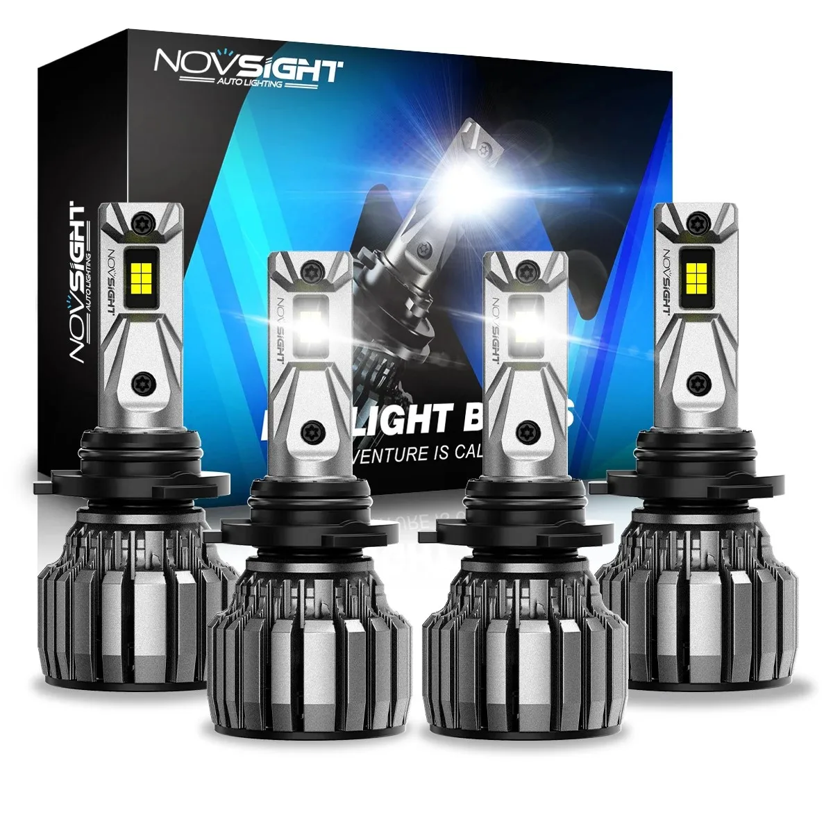 NOVSIGHT Car Headlight 9005 9006 LED Bulbs Combo 60W 16000LM 6500K White Led Lights for Car 12V Auto Headlamp Bulbs