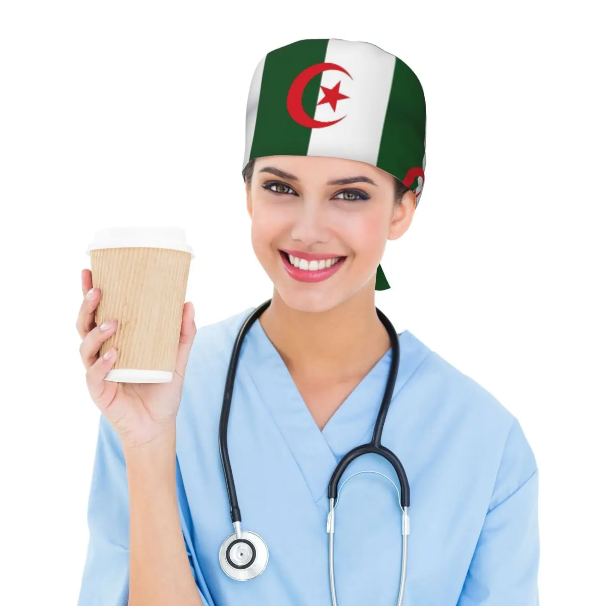 Topi Bedah Resmi Algeria, Topi Dokter, Topi Kerja, Topi Unisex yang Dapat Disesuaikan untuk Perawat dan Dokter Gigi