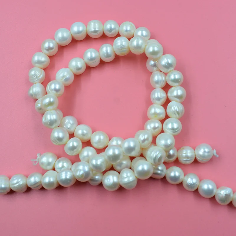 10-11MM natural freshwater potato shaped pearl bead 1.5mm hole DIY production elastic thread women's and men's high-end bracelet