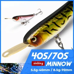 Micro Sinking Minnow Fishing Bait Artificial Pencil Lure For Bass Trout Fishing Lures 40mm/5.5g 70mm/8.5g