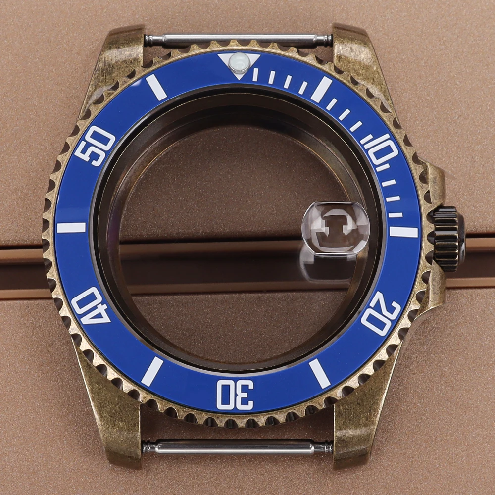 

Bronze High Quality Men's Watch NH35 Case Ceramic Bezel Sapphire For SUB Seiko NH35 NH36 NH38/34 Movement 28.5mmDial Watch Parts