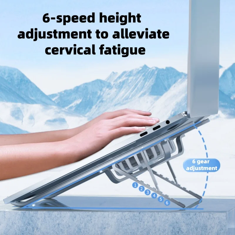 

Foldable Laptop Aluminumalloy Bracket with Simple Air Cooling and Increased Heat Dissipation Adjustable Storage Computer Bracket