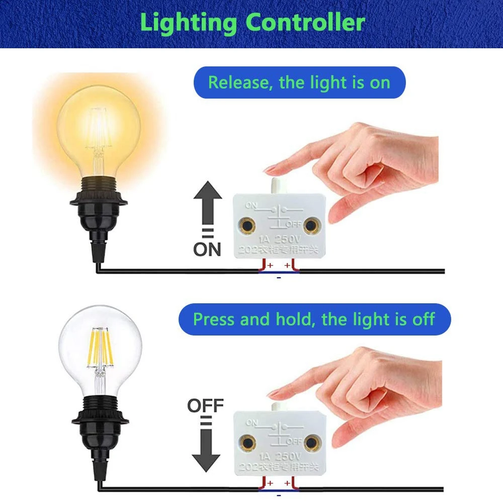 ABYL 4 Pcs Cabinet Door Switch Cabinet Lamp Switch Drawers Open on Close Door Applicable to 12V 24V 110V White