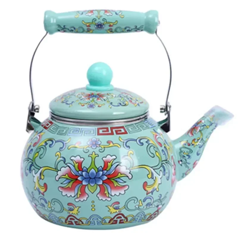 Enamel Kettle Large Capacity Water Boiler Straight Pot Design for Household Use Induction and Gas Compatible view 6