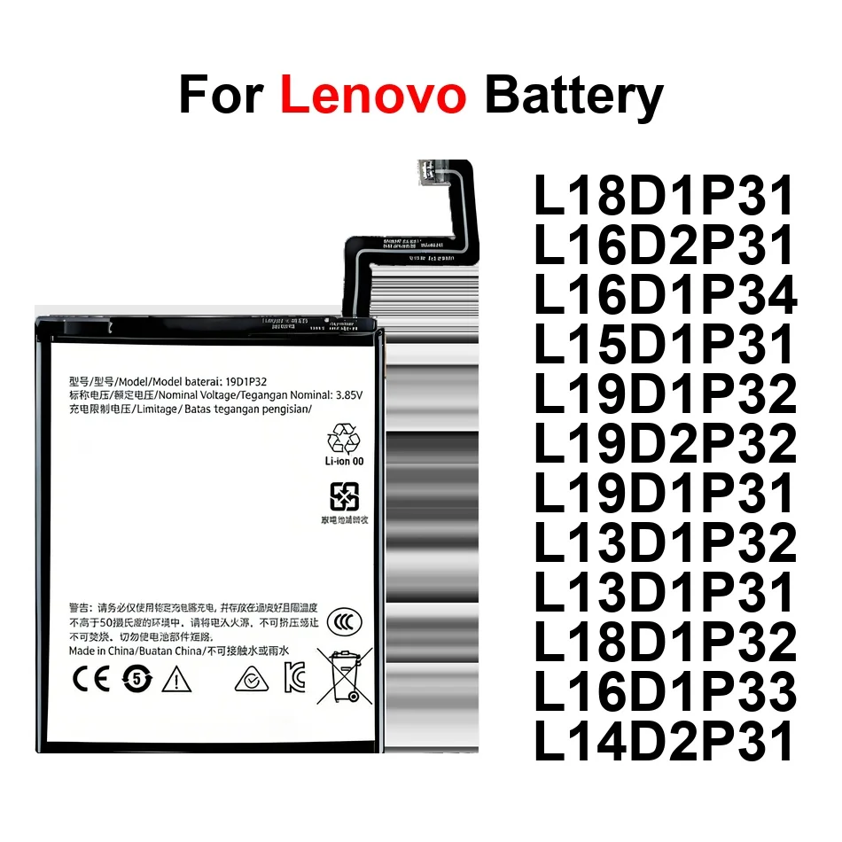 

L19D1P32 L18D1P31 L16D2P31 For Lenovo Pad Yoga 3 Tab E7 M10 M8 S8 YT-x705f 2 3 4 7 8 1010 Plus Pro Tablet Battery 2750-7000mAh
