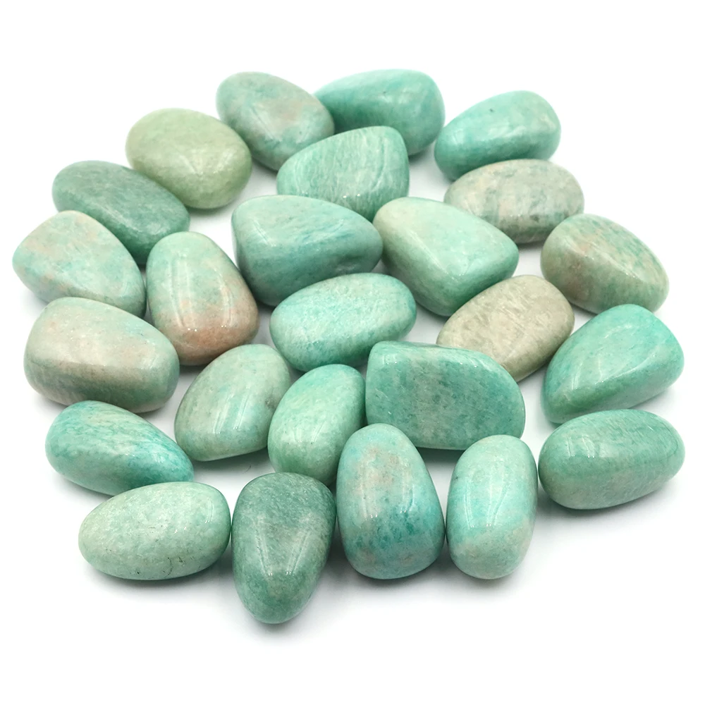 Natural Tumbled Stone Amazonite Reiki Healing Crystal Energy Ore Minerals Gem Specimen Home Garden Tank Aquarium Decor Wholesale