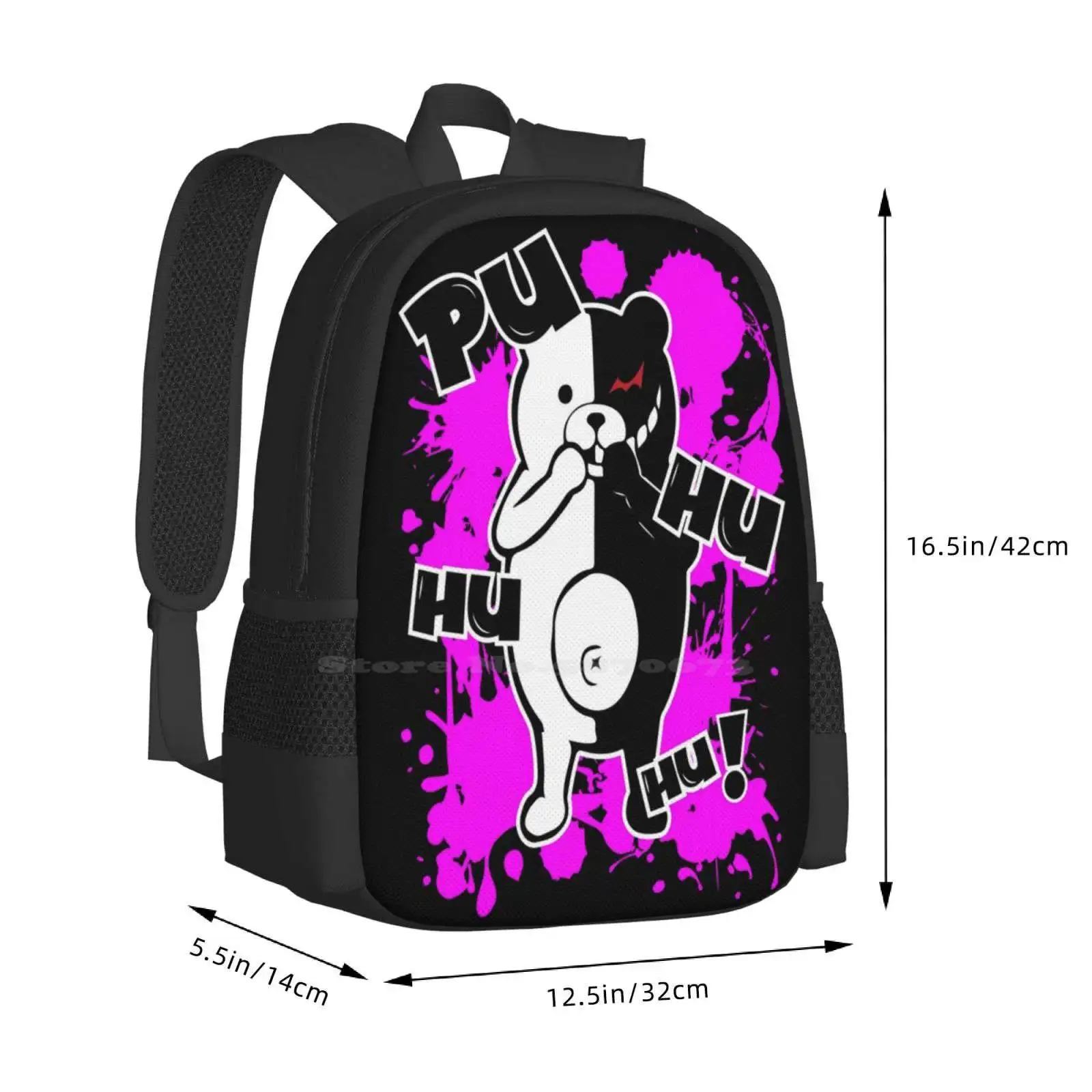 Monokuma Danganronpa-Puhuhuhu New Arrivals Unisex Bags Student Bag Backpack Danganronpa Monokuma Junko Enoshima Despair Hope