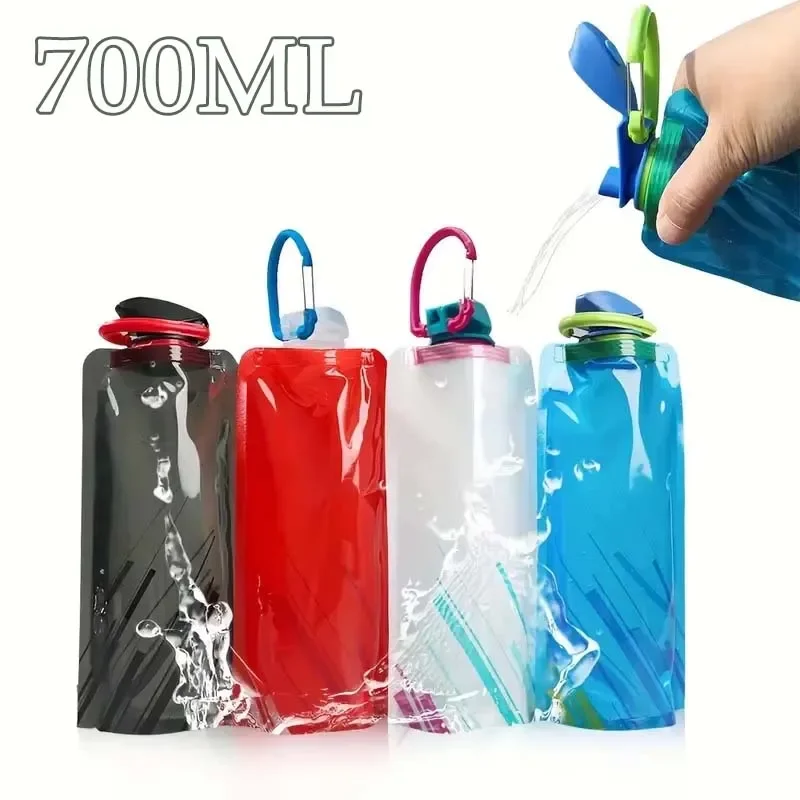 

700ml Collapsible Soft Water Bag Portable Outdoor Hydration Bladder for Hiking Cycling Music Festival Stuff