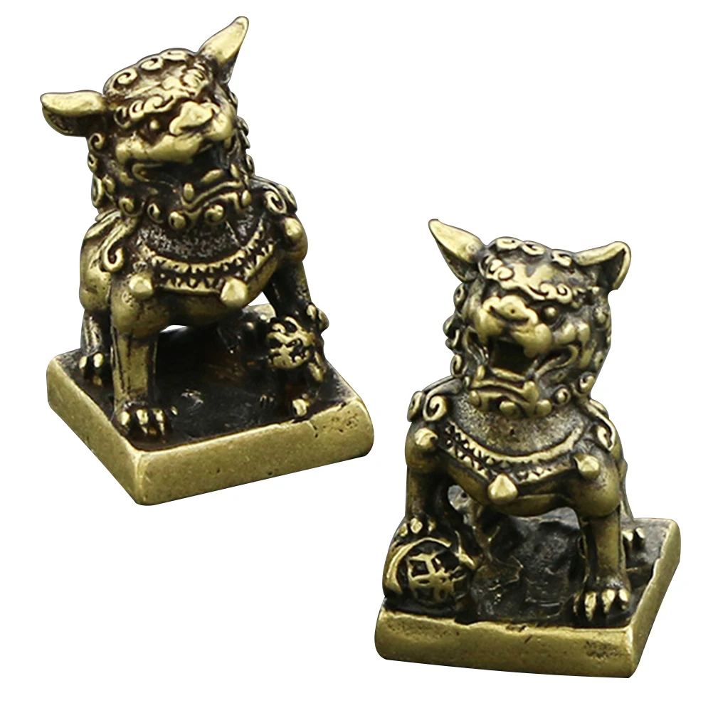 Copper Kylin Figurine Feng Shui Decor Unique Design Desktop Adornment Attract Wealth Perfect Home Decor Gift Choice Kylin nament