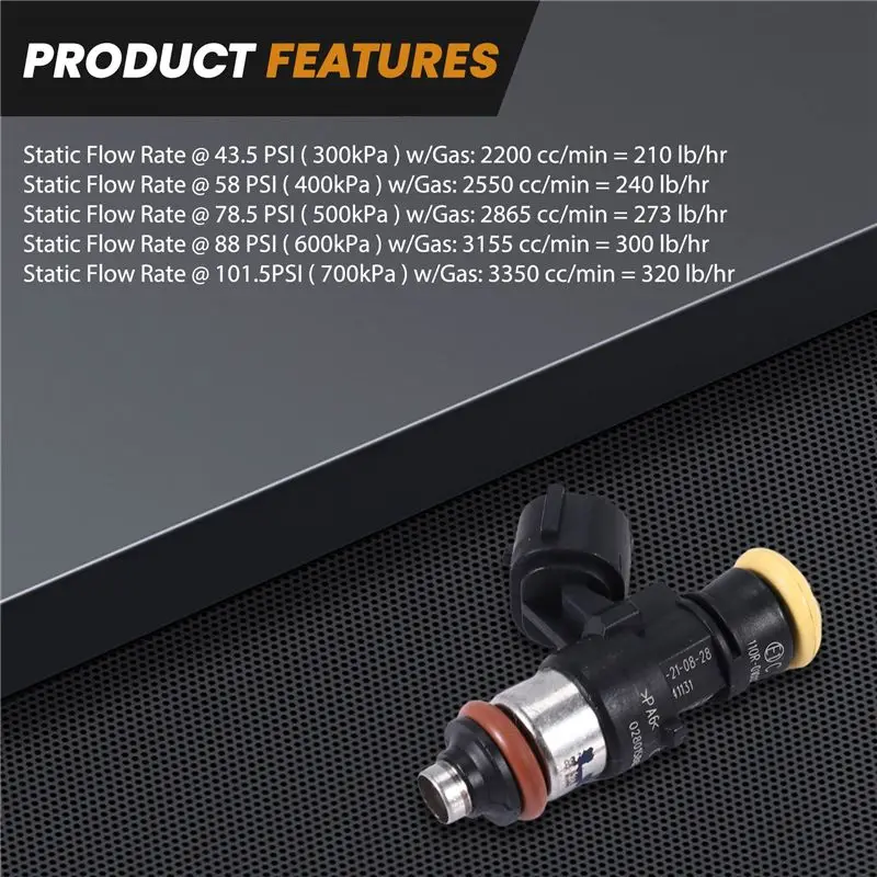 Upgraded Fuel Injector High Impedance 210Lb 2200Cc Gas Petrol Methanol 0280158821