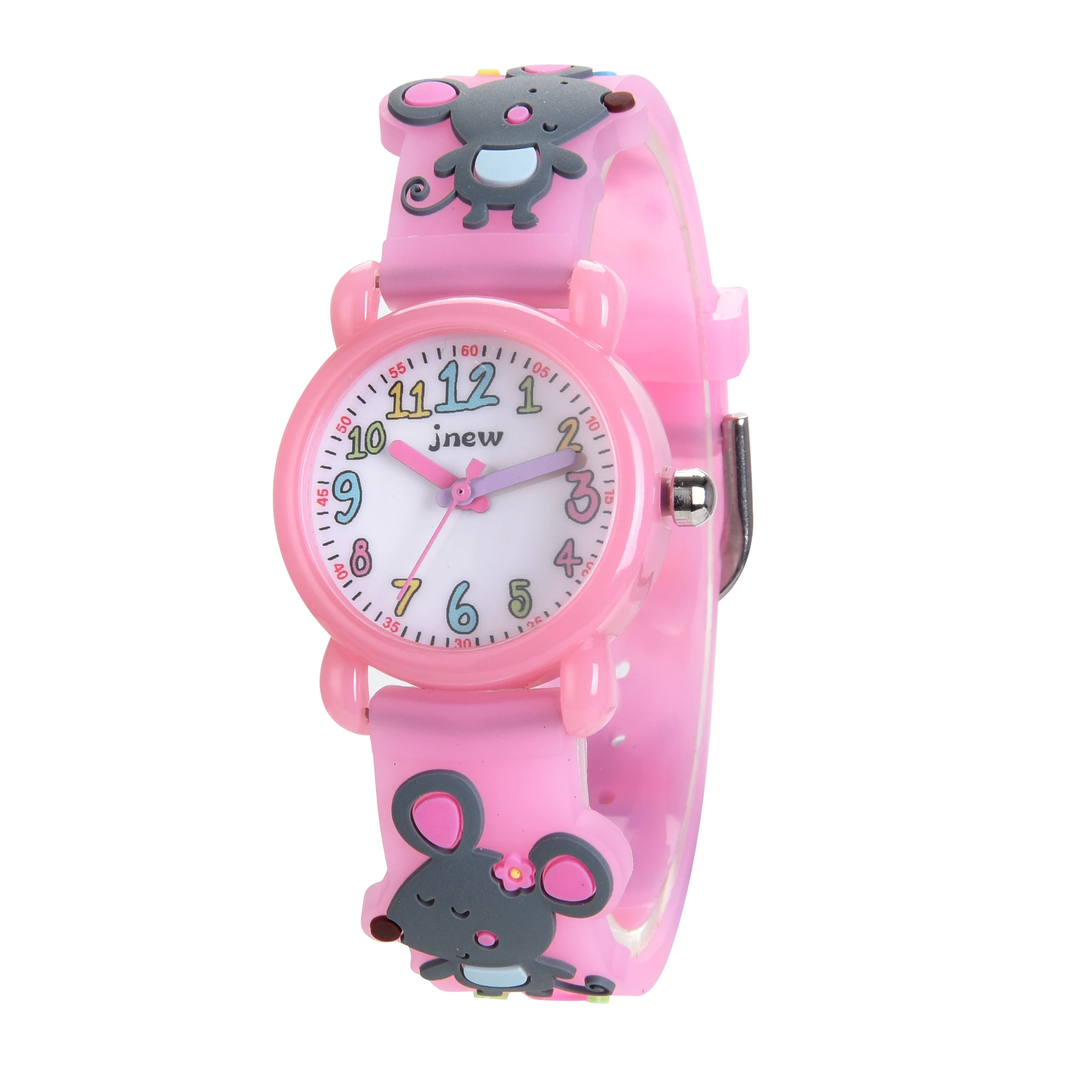 Kleurrijke Digitale Wijzerplaat Acryl Spiegel Cartoon Waterdicht Kinderhorloge Casual Sport Jongen En Meisje Klok Relojes