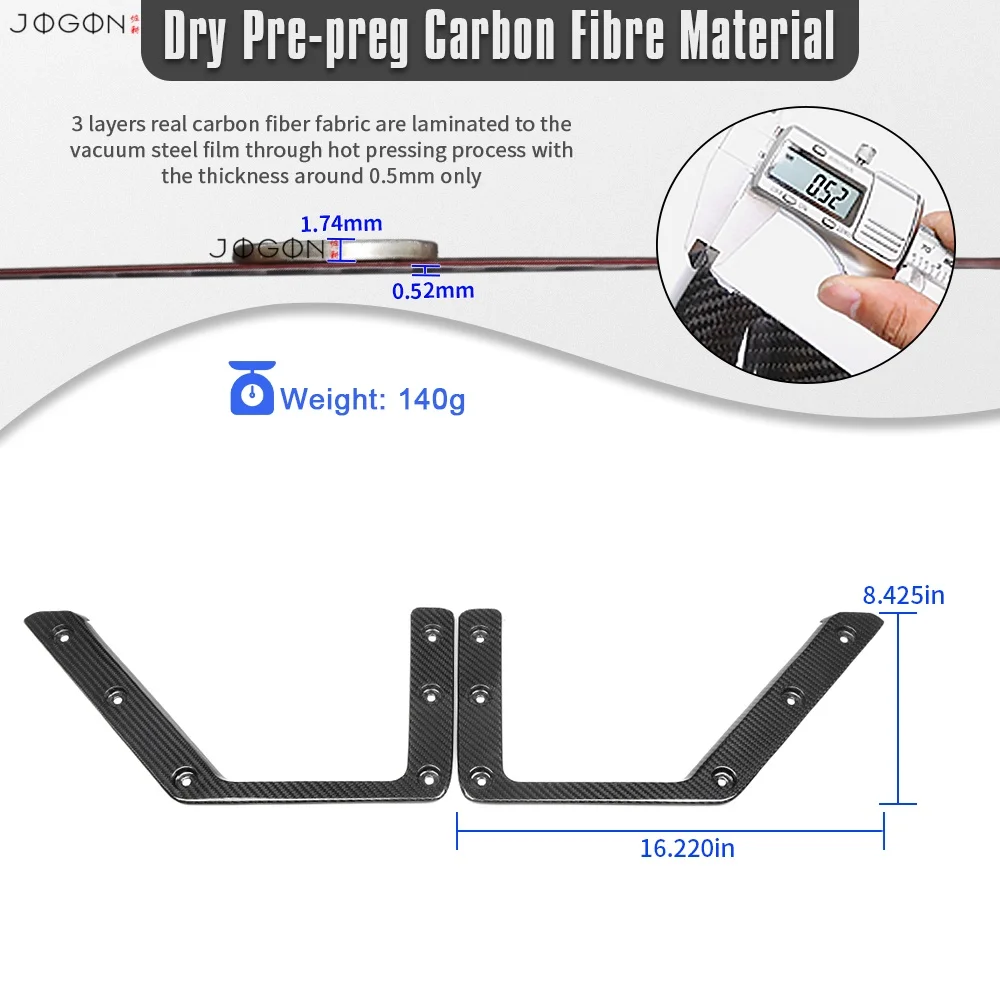 Real Carbon Fiber Car Interior Door Net Pocket Bag Cover Frame Decoration For Ford Bronco 4-Door 2021-2026 Accessories Trim
